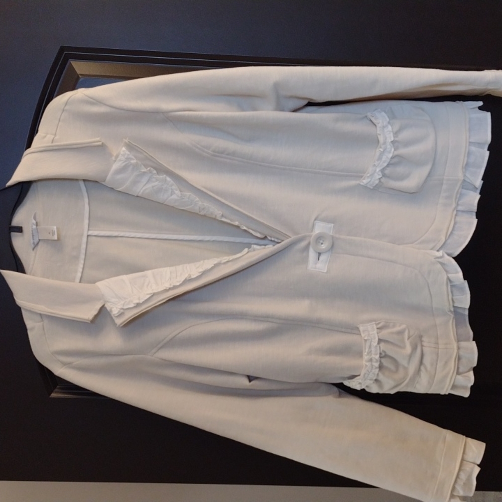 NWOT Christopher & Banks Jacket w/Ruffle Accents